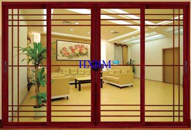 Раздвижные двери деревянного цвета зерна алюминиевые для роскошных домов